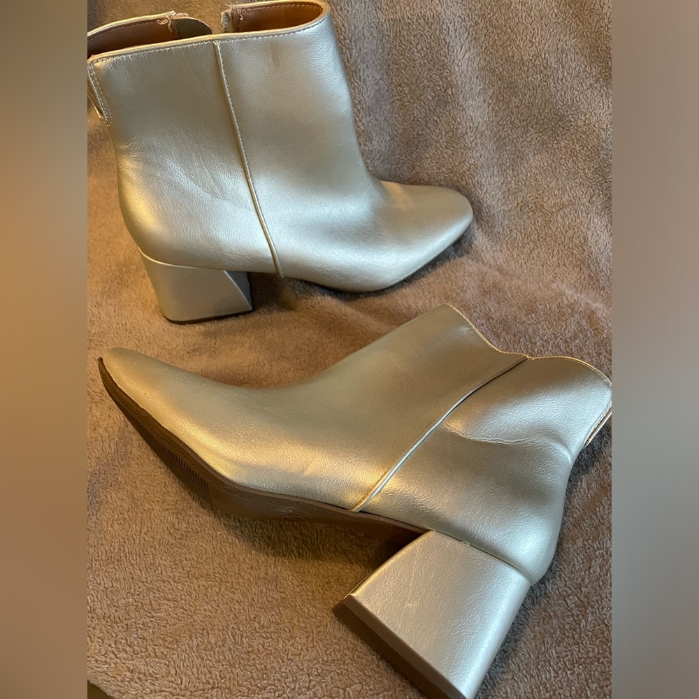Silver heeled boots